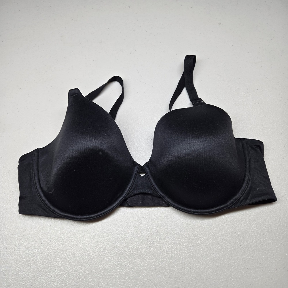 Warners Women Bra 38C Black Lightly Lined T Shirt‎ Underwired Strap